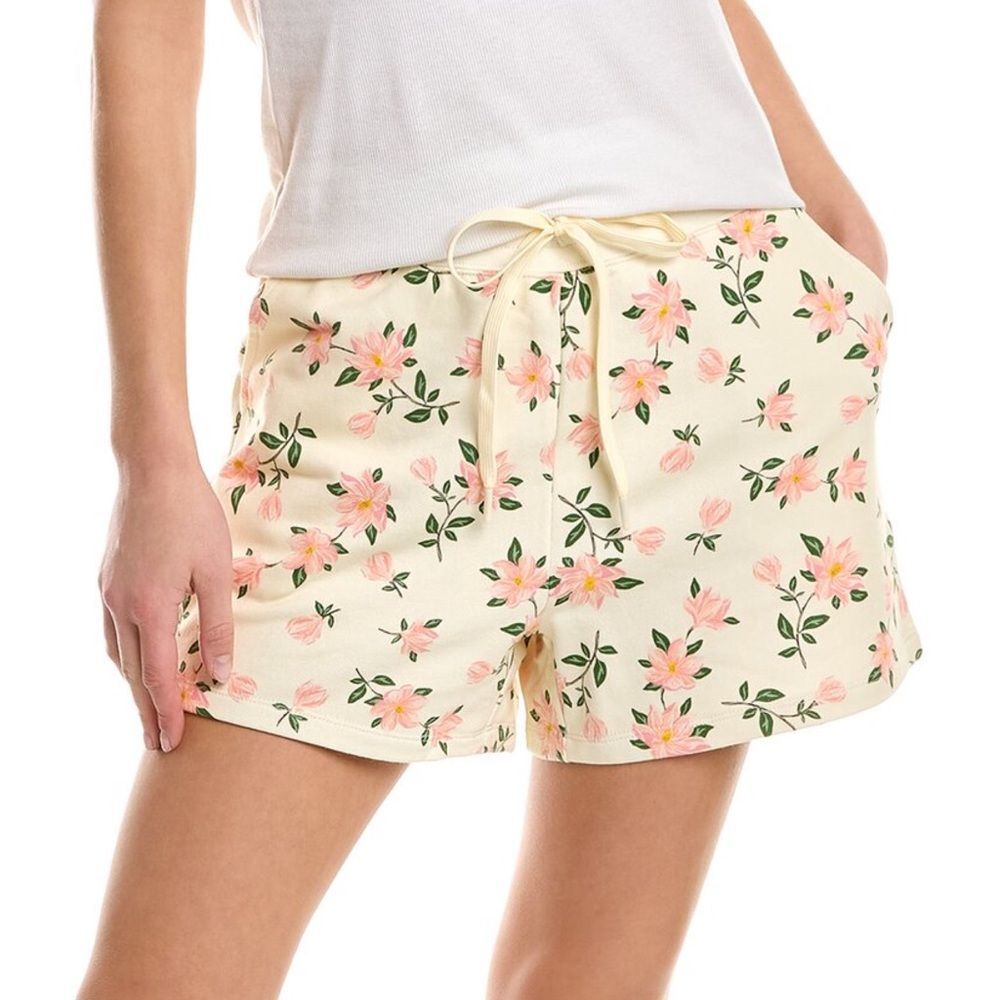 NWT Draper James Magnolia Floral Print Natalie Pull On Shorts Pockets Size XS
